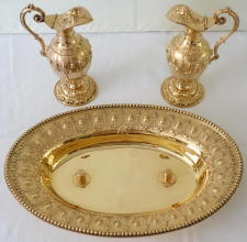 Antique solid silver gilt Antique French Cruets